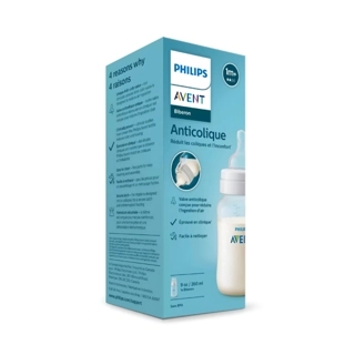 Philips Avent Anti-Colic Baby Feeding Bottle - 260ml Plastic - 1m+