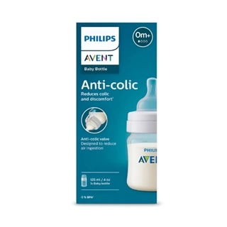 Philips Avent Anti-Colic Glass Baby Feeding Bottle, 125ml (0m+)