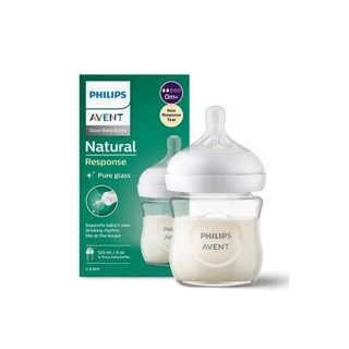 Philips Avent Natural Response Glass Baby Bottle - 120ml - 0m+